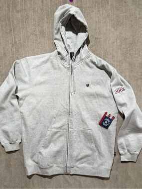 NWT Phat Farm Men’s Full Zip Hoodie Y2K Size Large Gray Jacket Hip Hop Classic